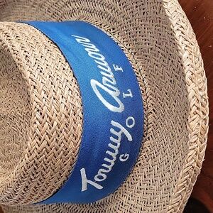 Firethorn Vintage Tommy Armour Golf Straw Hat with Blue Band